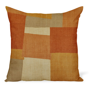 Peter Dunham Textiles Collage in Orange/Yellow Pillow
