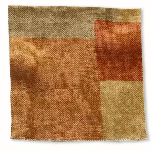 Peter Dunham Textiles Collage in Orange/Yellow Pillow