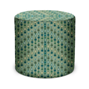 Indoor Pouf in Peter Dunham Textiles Cosima in Ocean