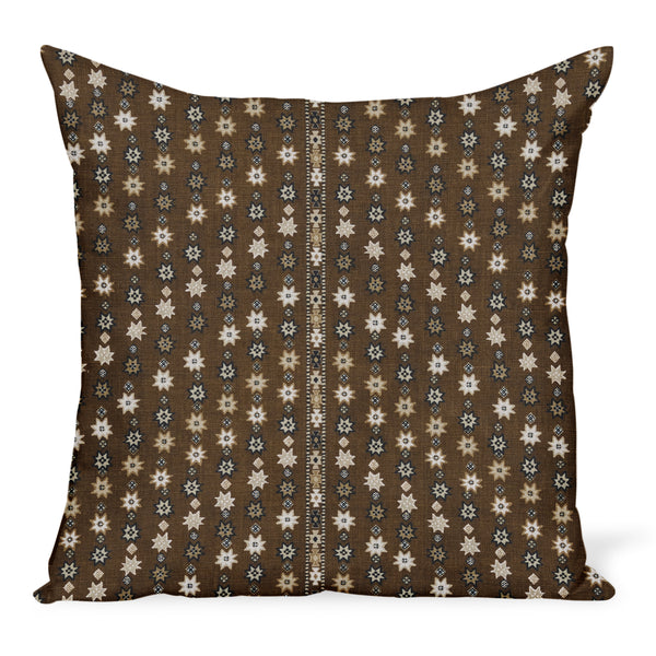 Peter Dunham Textiles Cosima in Chocolate Pillow