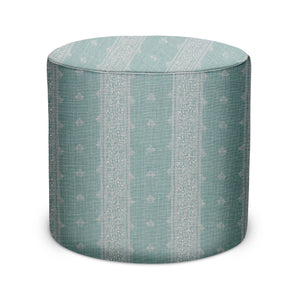Indoor Pouf in Peter Dunham Textiles Fez in Pale Blue