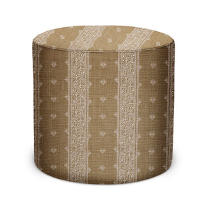 Indoor Pouf in Peter Dunham Textiles Fez in Bronze