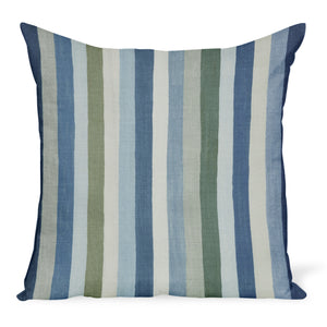 Peter Dunham Textiles Jacob's Stripe in Blue/Green Pillow