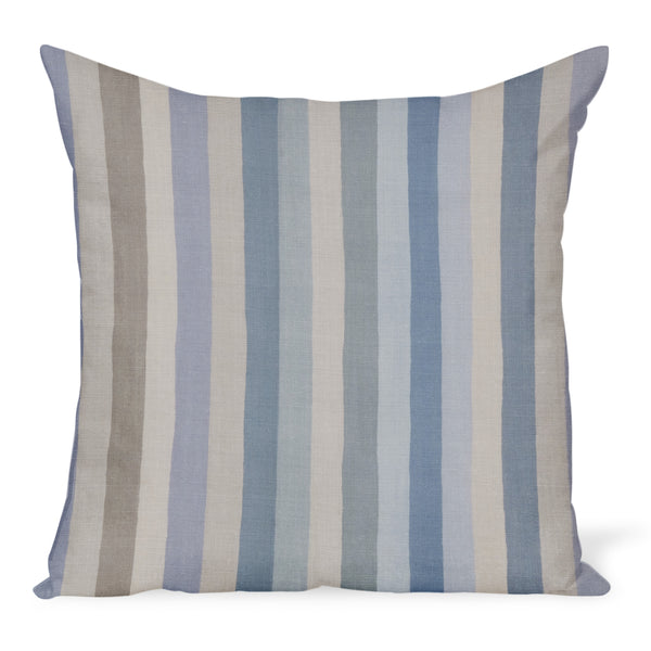 Peter Dunham Textiles Jacob's Stripe pale blue and gray vertical stripe pillow