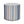 Indoor pouf with pale blue and cream vertical stripe fabric, round padded top.