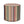 Round indoor pouf with multicolor vertical stripe fabric top and sides