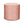 Indoor pouf with pink cylinder cover and pale paisley pattern, round top