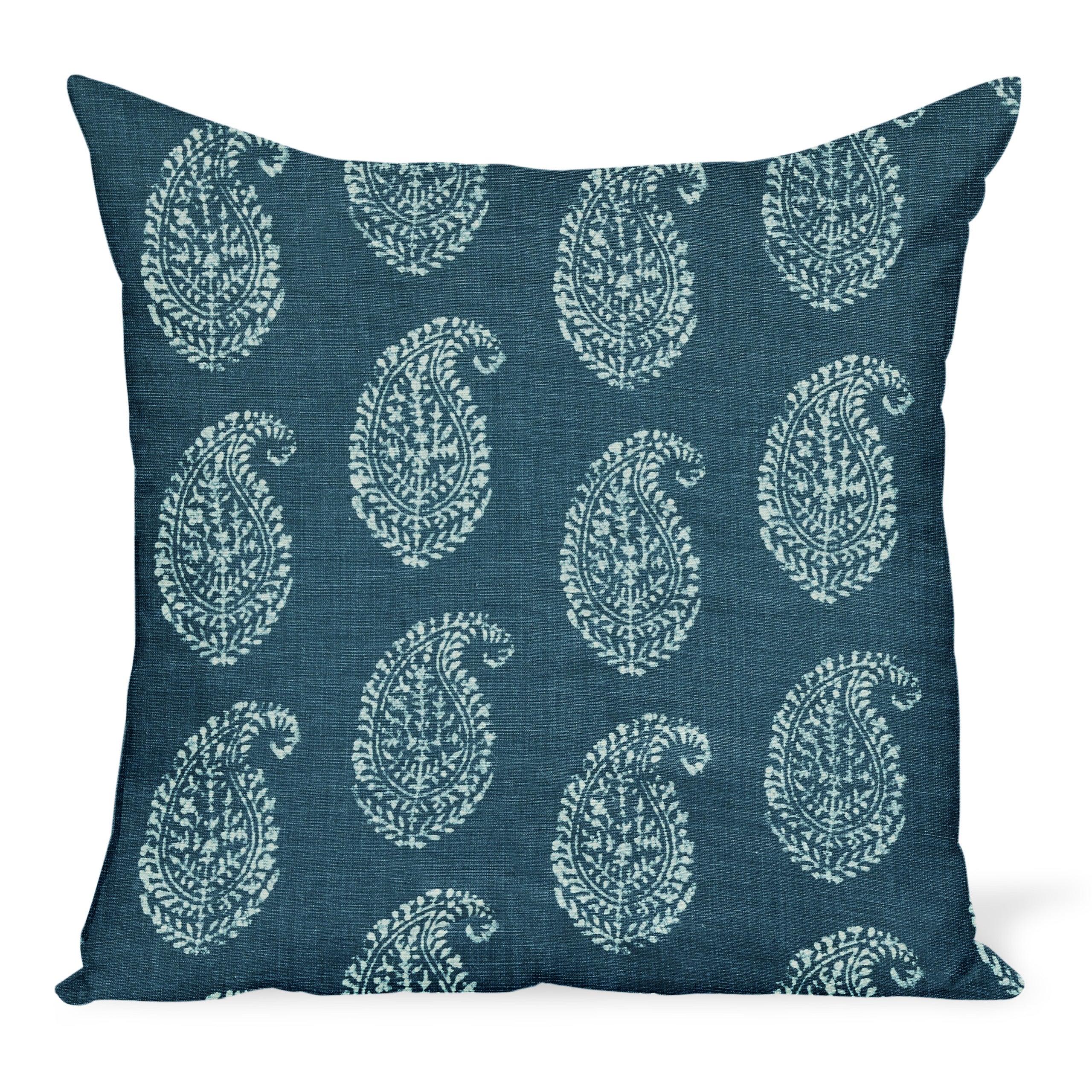 Peter Dunham Textiles Kashmir Paisley in Indigo Pillow