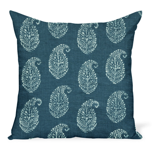 Peter Dunham Textiles Kashmir Paisley in Indigo Pillow