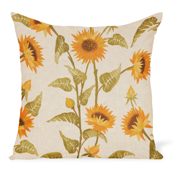 Peter Dunham Textiles Sunflower Vine in Natural Pillow