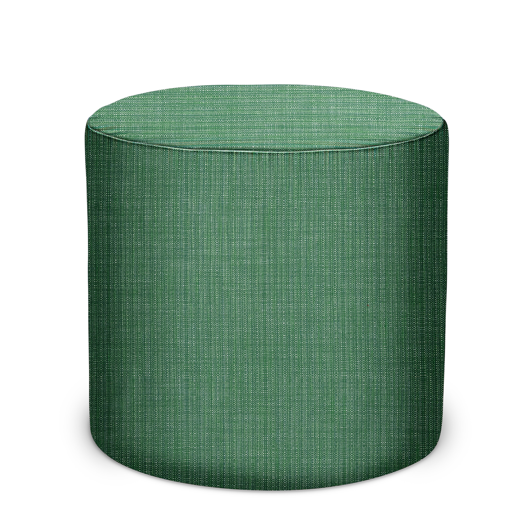 Indoor/Outdoor Pouf in Peter Dunham Textiles Canvas Woven in Moss