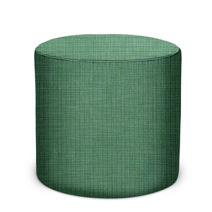Indoor/Outdoor Pouf in Peter Dunham Textiles Canvas Woven in Moss