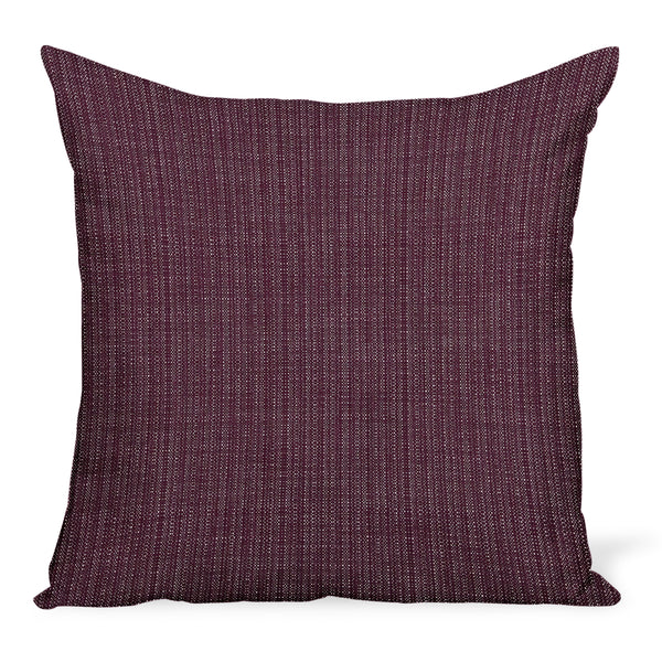 Peter Dunham Textiles Outdoor Canvas Woven in Plum Pillow