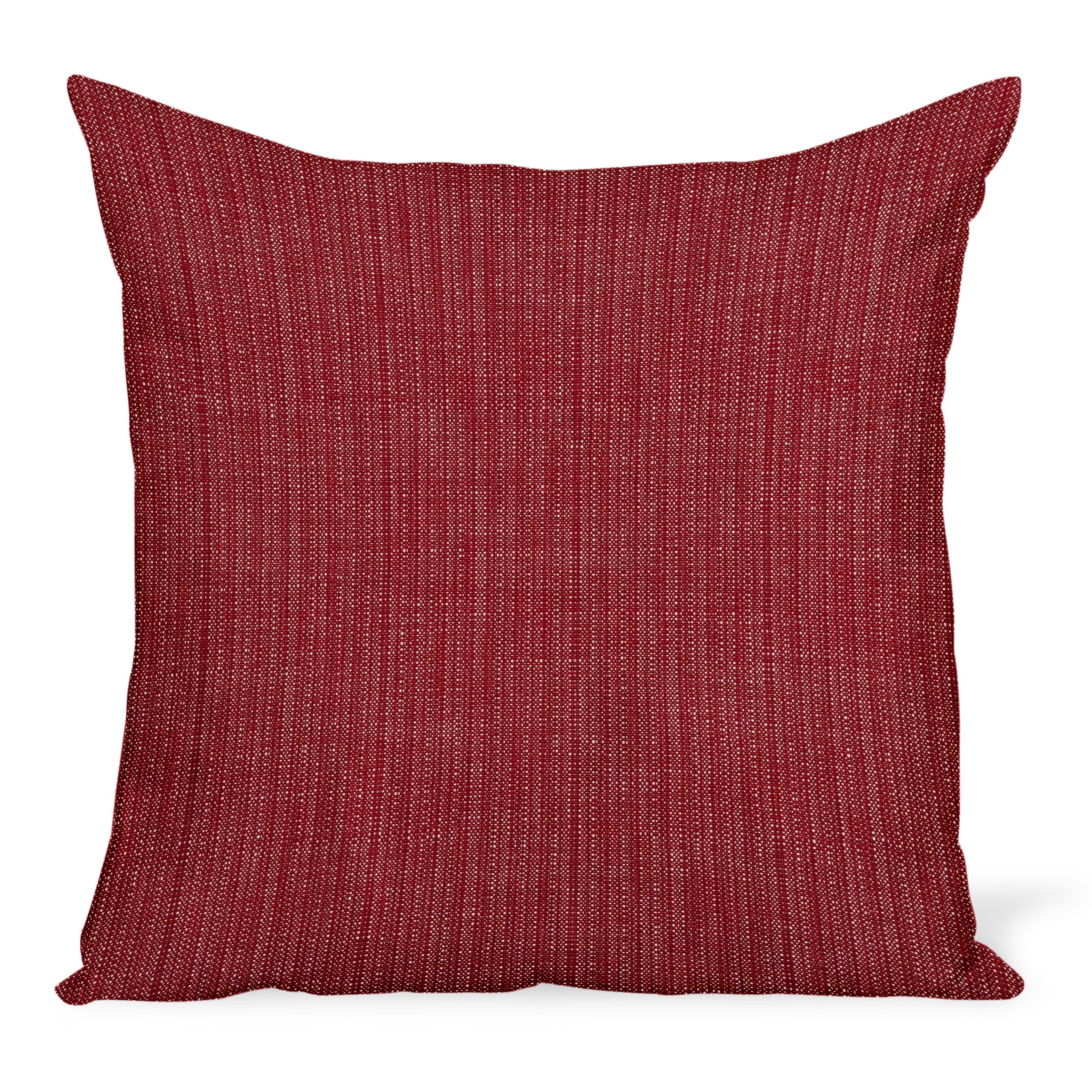 Peter Dunham Textiles Outdoor Canvas Woven in Ruby Pillow