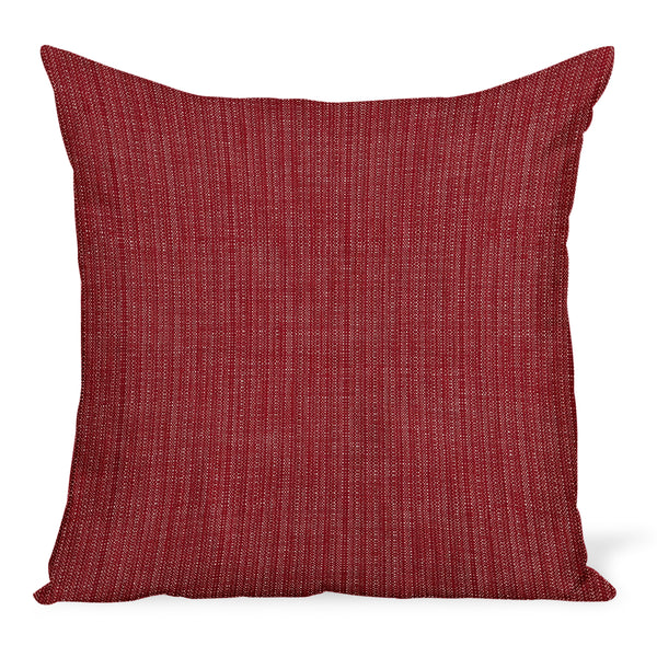 Peter Dunham Textiles Outdoor Canvas Woven in Ruby Pillow
