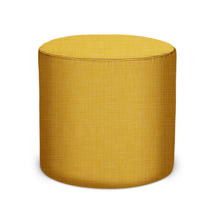Indoor/Outdoor Pouf in Peter Dunham Textiles Canvas Woven in Marigold