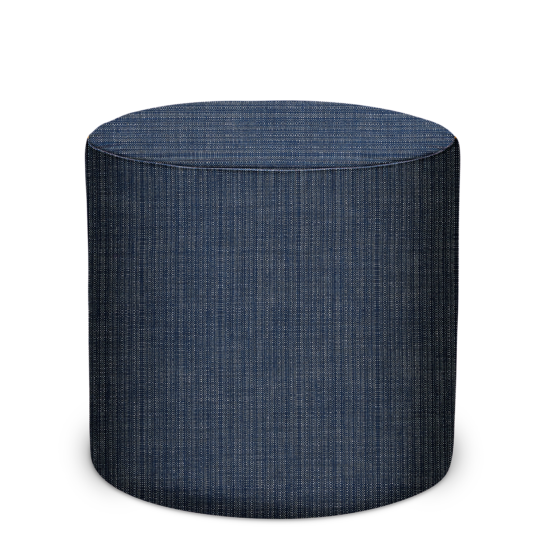 Indoor/Outdoor Pouf in Peter Dunham Textiles Canvas Woven in Indigo
