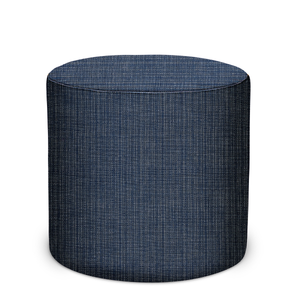 Indoor/Outdoor Pouf in Peter Dunham Textiles Canvas Woven in Indigo