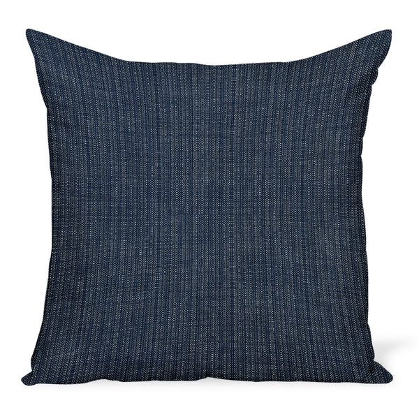 Peter Dunham Textiles Outdoor Canvas Woven in Indigo Pillow