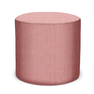 Indoor/Outdoor Pouf in Peter Dunham Textiles Canvas Woven in Pink