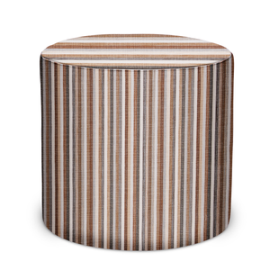 Indoor/Outdoor Pouf in Peter Dunham Textiles Espadrille in Casablanca