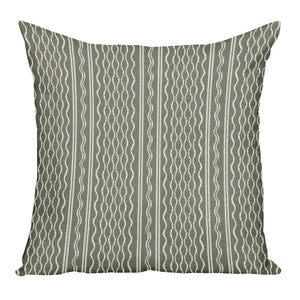 Peter Dunham Textiles Outdoor Hmong Stripe in Sage Pillow