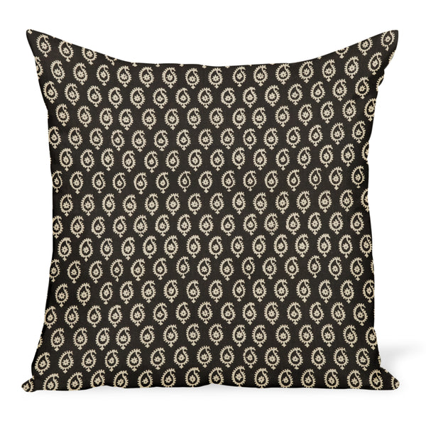 Peter Dunham Textiles Outdoor Janpath in Jet Pillow