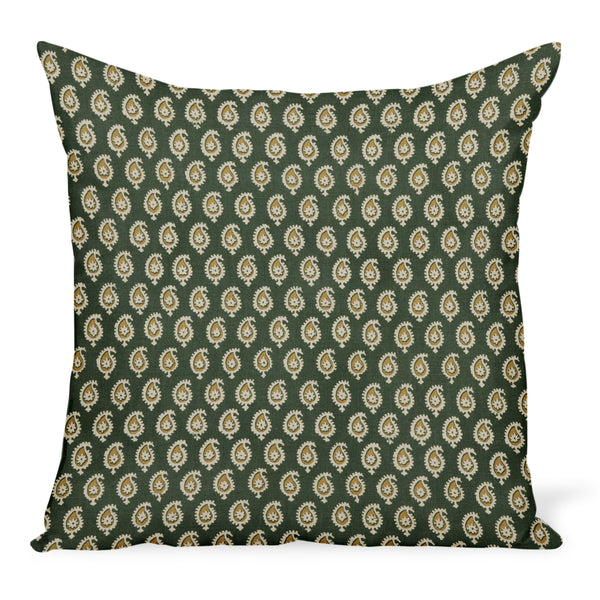 Peter Dunham Textiles Outdoor Janpath in Green/Gold Pillow