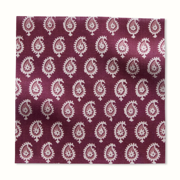 Indoor/Outdoor Pouf in Peter Dunham Textiles Janpath in Raspberry/Pink