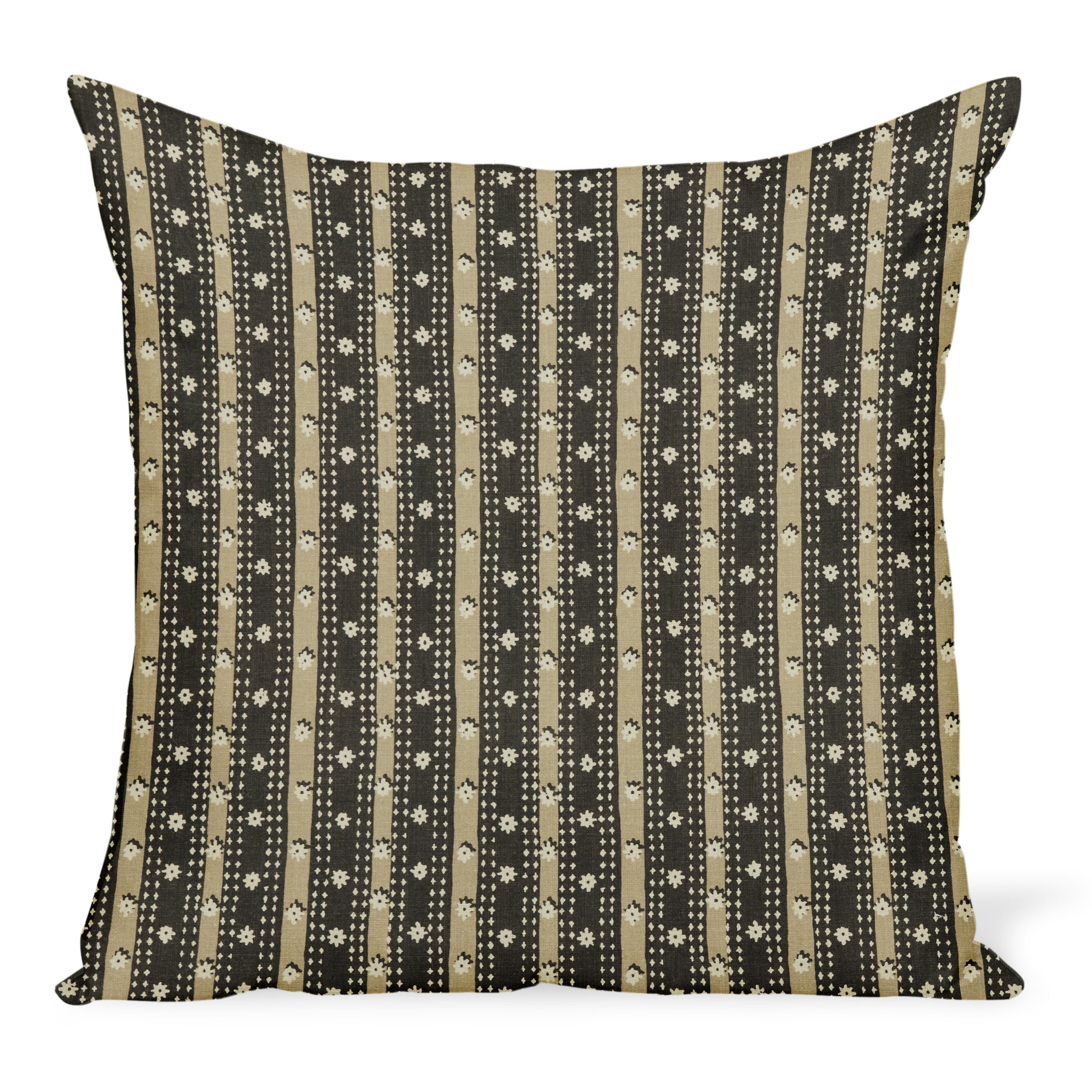 Peter Dunham Textiles Outdoor Mitra in Jet/Sand Pillow