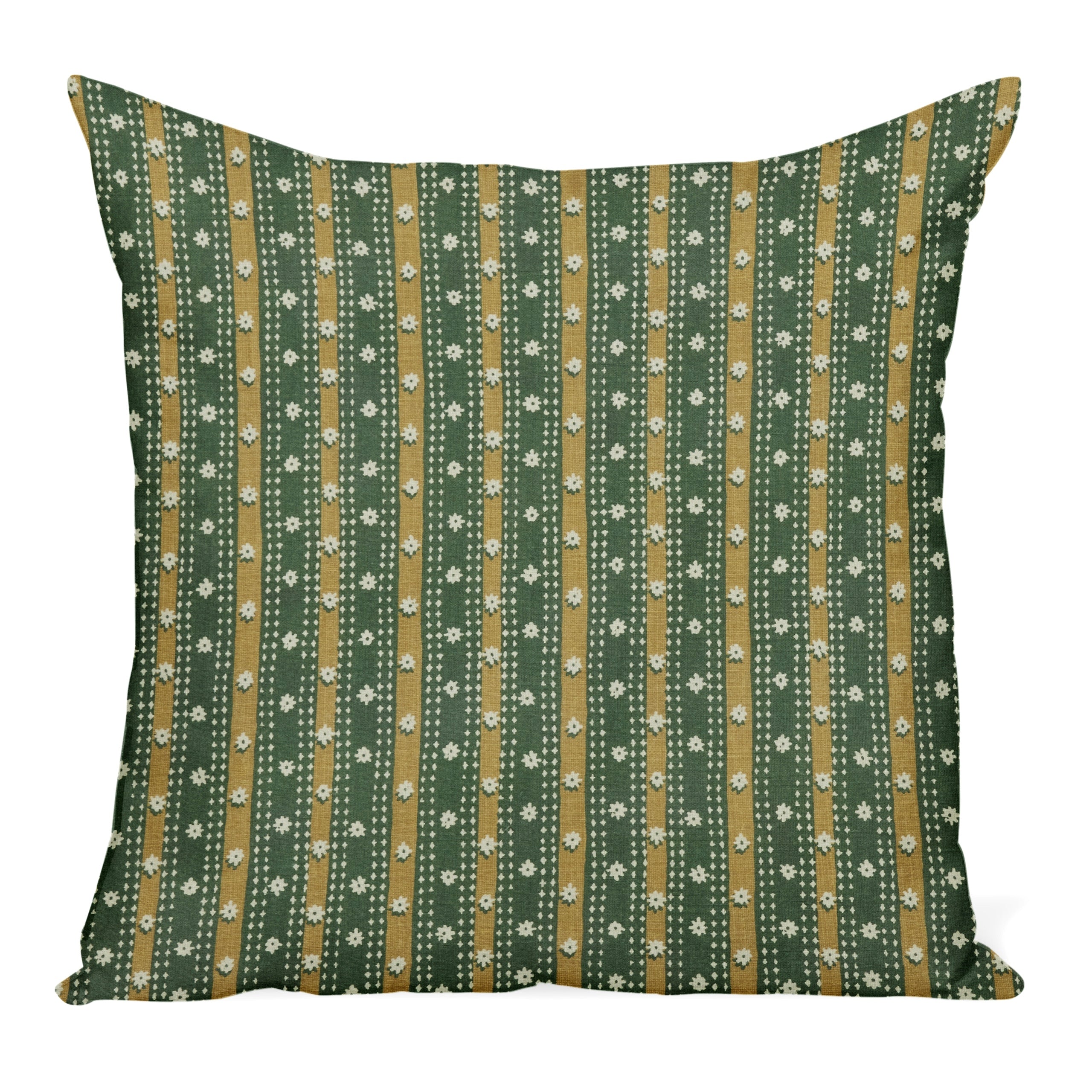 Peter Dunham Textiles Outdoor Mitra in Green/Gold Pillow