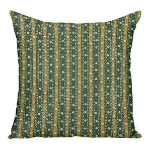 Peter Dunham Textiles Outdoor Mitra in Green/Gold Pillow
