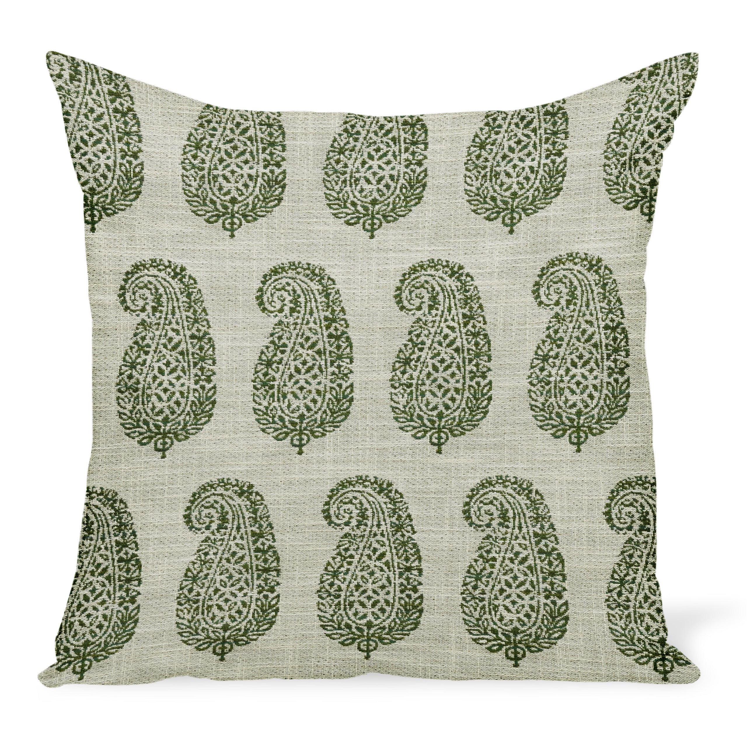 Peter Dunham Textiles Outdoor Mandawa in Green/White Pillow