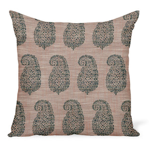 Peter Dunham Textiles Outdoor Mandawa in Jade/Terracotta Pillow