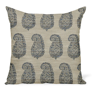 Peter Dunham Textiles Outdoor Mandawa in Blue/Natural Pillow