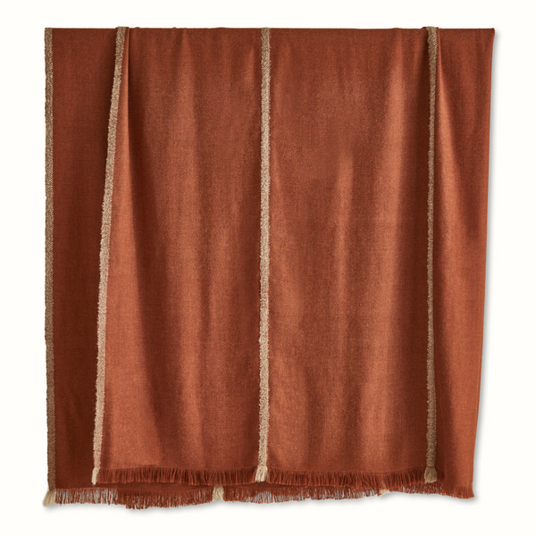 Barragan in Orange Alpaca Bedcover and Throw