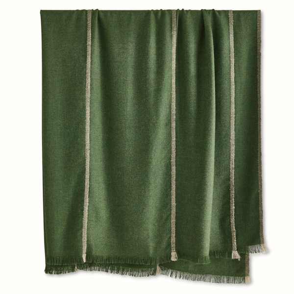Barragan in Green Alpaca Bedcover and Throw