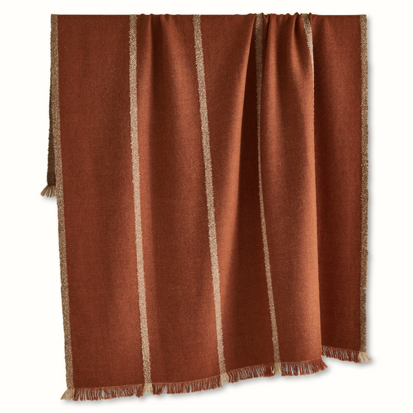 Barragan in Orange Alpaca Bedcover and Throw