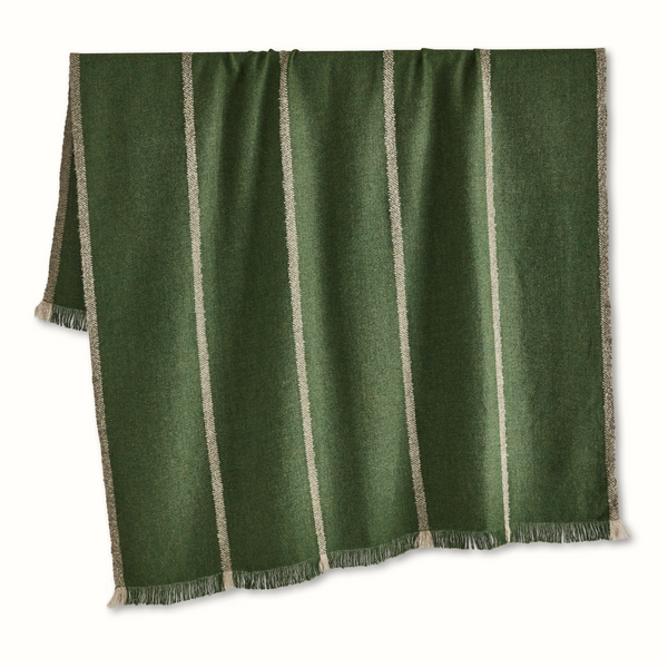 Barragan in Green Alpaca Bedcover and Throw