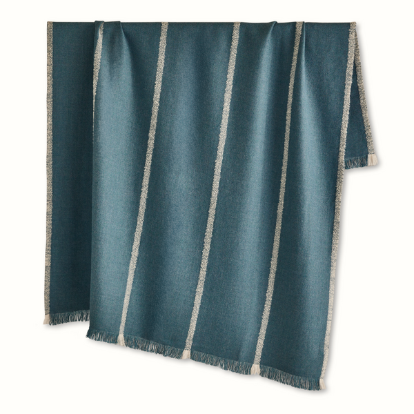 Barragan in Blue Alpaca Bedcover and Throw