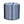 Indigo-blue striped round indoor pouf with cylindrical sides and padded top