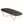 Black marble-effect coffee table with oval top and slim metal frame, dark finish