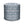 Cylindrical indoor pouf with blue and white geometric fabric pattern