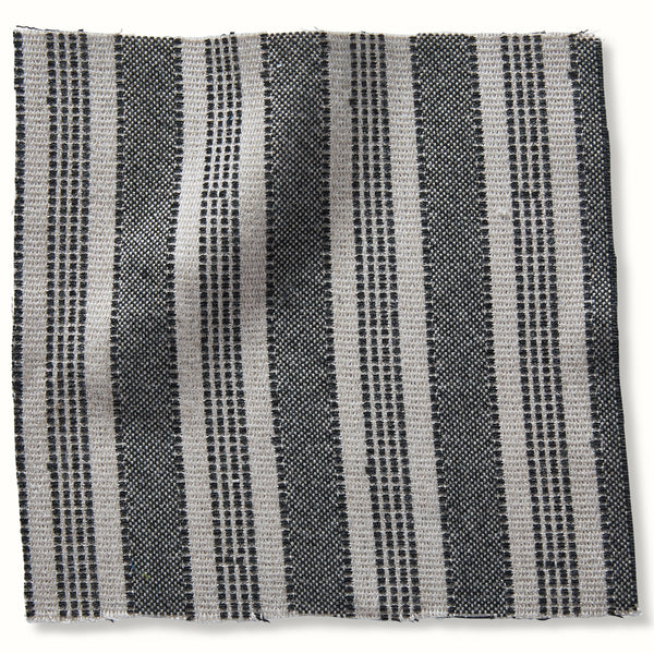 Peter Dunham Textiles Outdoor Amida in Charcoal on Natural Pillow