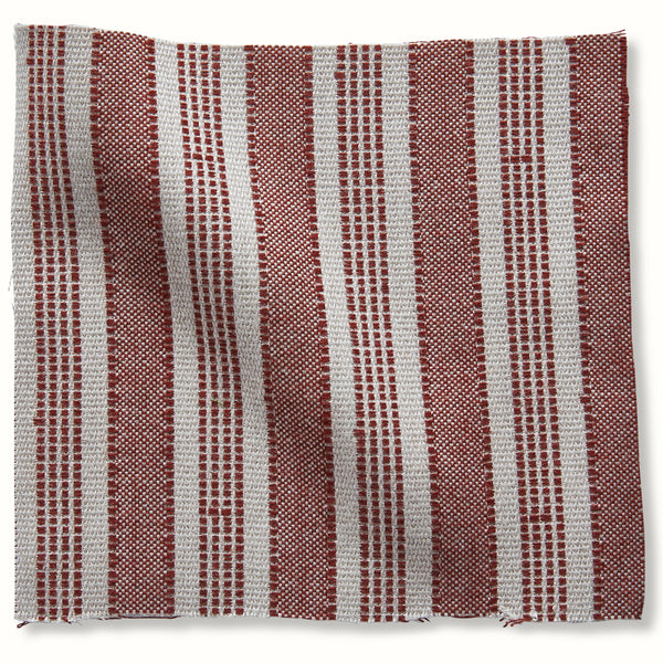 Peter Dunham Textiles Outdoor Amida in Red on Natural Pillow