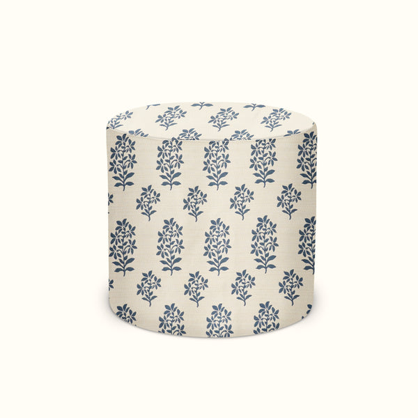Upholstered Pouf in Peter Dunham Textiles Asha