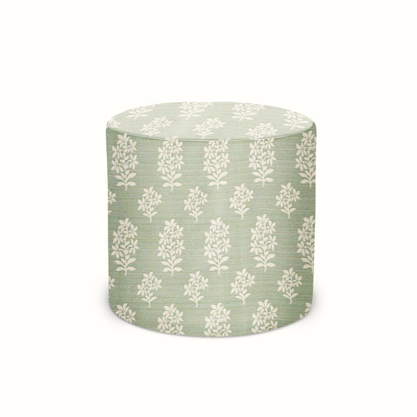 Upholstered Pouf in Peter Dunham Textiles Asha