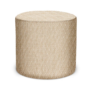Indoor Pouf in Peter Dunham Textiles Atlas in Stone