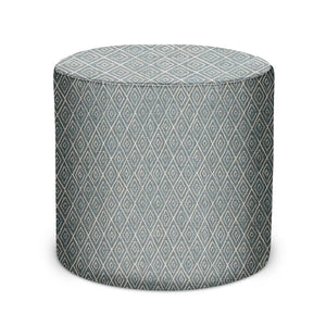 Indoor Pouf in Peter Dunham Textiles Atlas in Ocean
