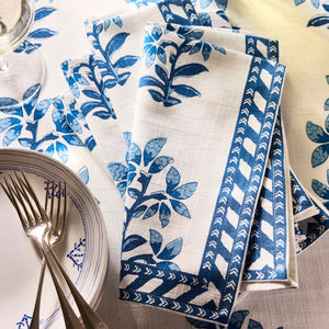 Peter Dunham + Hudson Grace Blue Shani Floral Printed Napkin